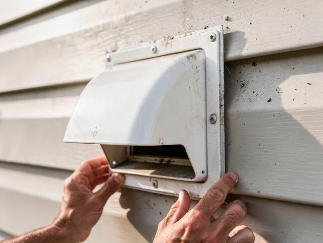 Bradenton Dryer Vent Cleaning technician delivering thorough residential dryer vent cleaning service in Bradenton